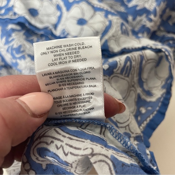 Velvet Graham & Spencer Size L One Shoulder Blouse Floral Puffed Sleeve - Picture 11 of 12